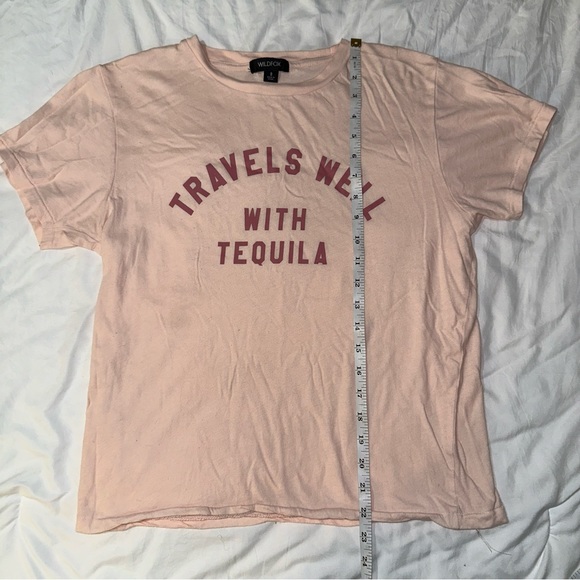Wildfox | Travels Well With Tequila Crewneck Short Sleeve Jersey Keke Tee Shirt - Picture 9 of 12
